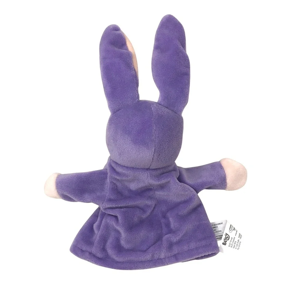 Bluey Unicorse Bob Bilby Hand Puppet Set Purple White Plush Moose Toys
